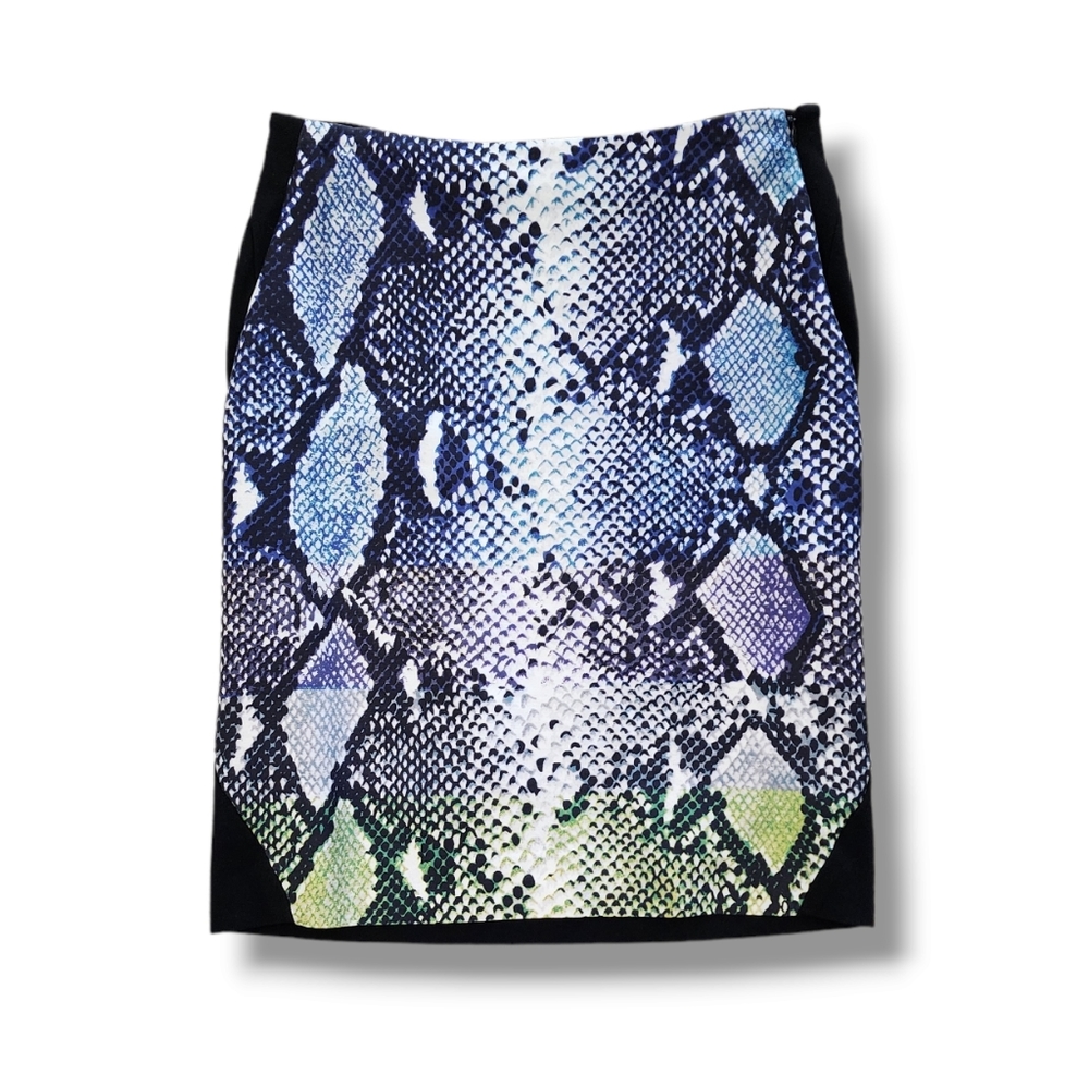 Diane Von Furstenberg Mae Mikado Python Print Pencil Skirt Size 8